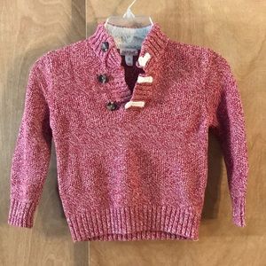 Cat & Jack 5T Red and White Pull-over “Boys” Sweater